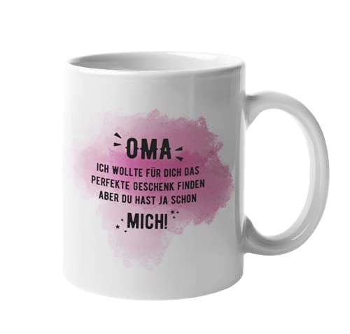 Shirtinator Oma Geschenke I Tasse mit Spruch lustig I Geschenk für Oma von Enkel I Geburtstagsgeschenk-e für Oma (Oma Du hast ja Schon Mich) von Shirtinator