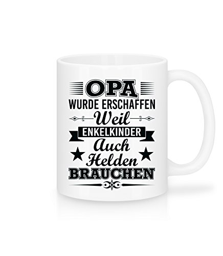 Shirtinator Opa Geschenk Tasse mit Spruch I Opa Enkelkinder Helden I Geschenkidee-n Geschenke für Opa Geburtstag Weihnachten von Shirtinator