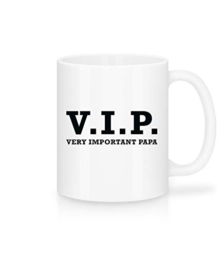 Shirtinator Papa Tasse mit Spruch I VIP Very Important Papa I Geburtstag Vatertag-sgeschenk Geschenkideen für (Stief-) Vater von Shirtinator