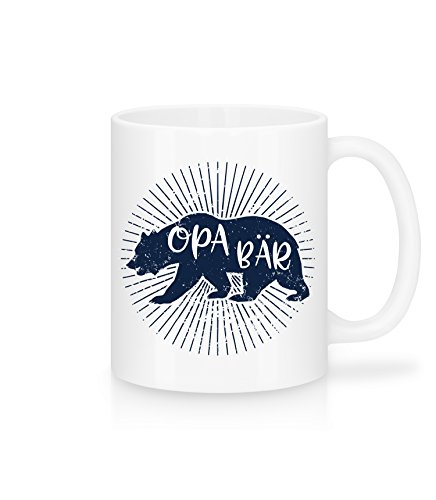 Shirtinator Tasse Geschenk für Opa Bär I Geburtstag Geschenkideen Geschenke für Opa Kaffee-Tassen Vatertag von Shirtinator