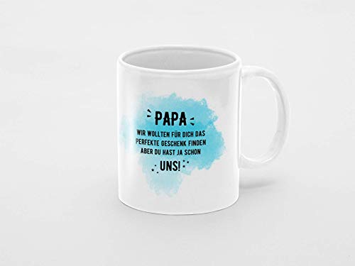 Shirtinator Tasse für Papa mit lustigem Spruch I Papa Geschenkideen I Vatertag Geburtstag für Papa (PAPA wir wollten für dich das perfekte Geschenk finden aber du hast ja schon UNS) von Shirtinator