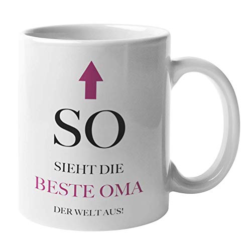 Shirtinator Tasse Geschenk für Oma I So Sieht Die Beste Oma Der Welt Aus I Geburtstag Geschenkidee-n für Oma Muttertag von Shirtinator