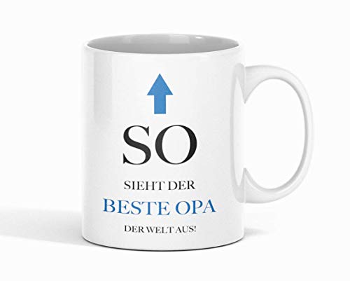 Shirtinator Geschenk-Tasse mit Spruch für Opa I So Sieht Der Beste Opa Der Welt Aus I Geburtstag Vatertag Geschenkidee-n Vatertagsgeschenk Beste Opa Geschenk-e von Shirtinator