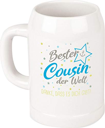 Shirtinstyle Bierkrug, Bester Cousin der Welt, Familie Verwandschaft, Liebe, Freude, Dankbarkeit Shirtinstyle Bierkrug, Bester Cousin der Welt, Familie Verwandschaft, Liebe, Freude, Dankbarkeit von Shirtinstyle