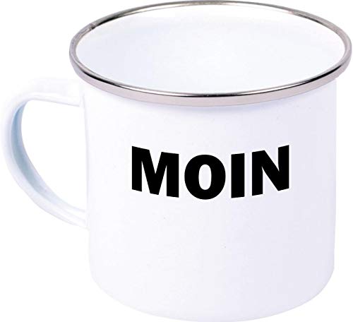 Emaillebecher, Moin Heimat Küste, Familie, Kaffee Becher Mug Emaille Tasse, Weiß von ShirtInStyle