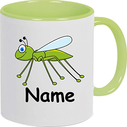 Shirtinstyle Kaffeepott, Tasse, Grashüpfer mit Wunschnamen, Wunschtext, Spruch Name Text Becher Mug Kaffeetasse, Tiere, Natur, Farbe hellgrün Shirtinstyle Kaffeepott, Tasse, Grashüpfer mit Wunschnamen, Wunschtext, Spruch Name Text Becher Mug Kaffeetasse, Tiere, Natur, Farbe hellgrün von Shirtinstyle