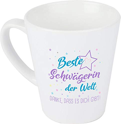 Shirtinstyle Kaffeepott Latte Tasse, Beste Schwägerin der Welt, Familie Verwandschaft, Liebe, Freude, Dankbarkeit von Shirtinstyle