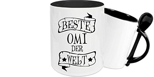 ShirtInStyle Keramiktasse mit Löffel, Beste OMI der Welt von ShirtInStyle