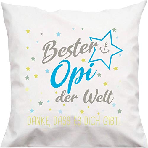 ShirtInStyle Kissen, Bester Opi der Welt, Danke, DASS es Dich gibt! Kuschelkissen Sofa Kissen, 40x40cm von ShirtInStyle