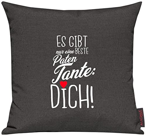 ShirtInStyle Kissen Sofakissen Motiv Typo Kuschelidee Es gibt nur eine Beste Patentante Dich!, Familie Verwandschaft, Liebe, Freude, Dankbarkeit, Kissen, Sofa, Farbe anthrazit von ShirtInStyle