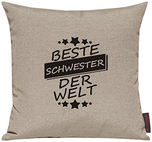 ShirtInStyle Kissenhülle Für Auserwählte! Sofakissen Beste Schwester Der Welt, Familie, Verwandtschaft, Kollegen, Spruch, Motiv, Logo, Couch, Deko, Farbe Taupe von ShirtInStyle