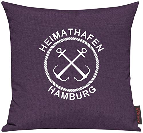 ShirtInStyle Kissenhülle Für Auserwählte! Sofakissen Motiv Typo Kuschelidee Heimathafen Hamburg, Kissen, Sofa, Deko, See, Meer, Heimatort, Stadt, Urlaub, Farbe Aubergine von ShirtInStyle