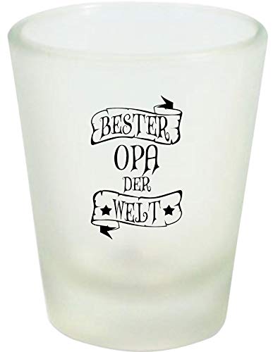 Shirtinstyle Schnapsglas Glas, Auszeichnung Zum Besten Opa Der Welt. Sprüche, Familie Freunde Spruch, Weiß von Shirtinstyle