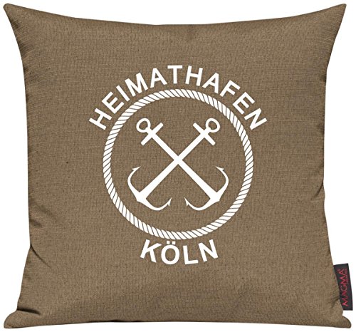 Shirtinstyle Sofakissen Heimathafen Köln, Kissen, Meer, Heimatort, Stadt, Urlaub, Größe 40 x 40cm, Farbe Mittelbraun Shirtinstyle Sofakissen Heimathafen Köln, Kissen, Meer, Heimatort, Stadt, Urlaub, Größe 40 x 40cm, Farbe Mittelbraun von Shirtinstyle