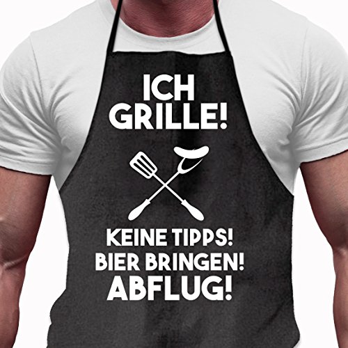 Shirtoo Grillschürze Ich Grille - Lustiges Geschenk für Männer und Grillmeister von Shirtoo