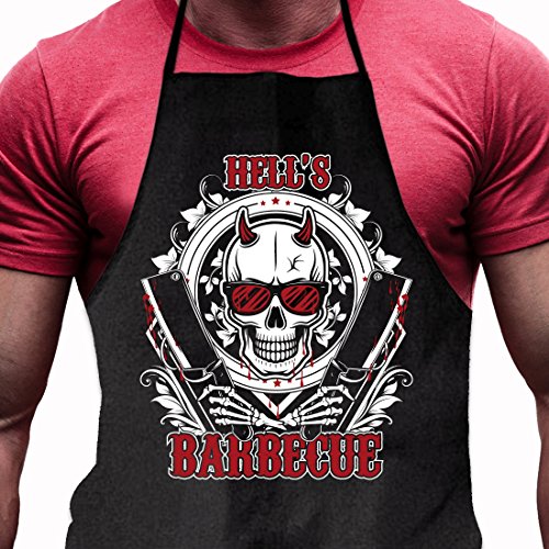 Shirtoo Grillschürze Hells BBQ – Lustiges Geschenk für echte Männer und Grill-Fans von Shirtoo