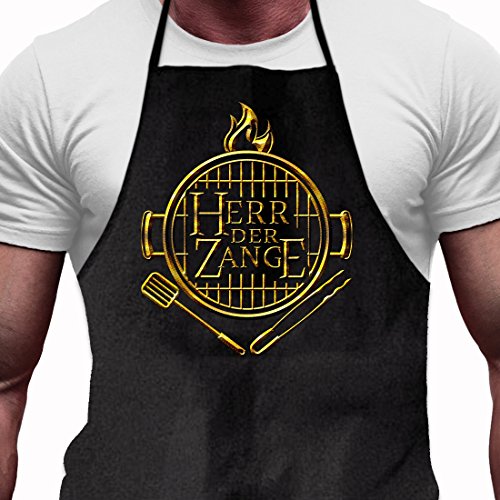 Shirtoo Grillschürze Herr der Zange – Lustiges Geschenk für echte Männer und Grill-Fans von Shirtoo