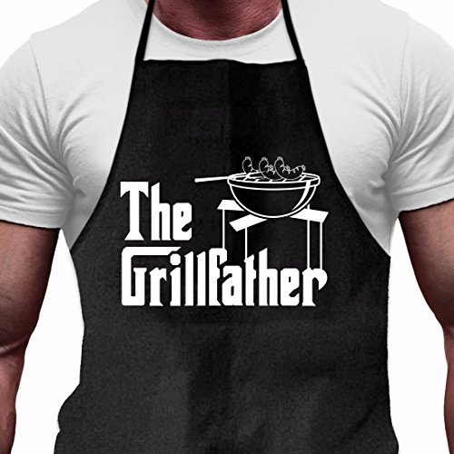Shirtoo Grillschürze The Grillfather – Lustiges Geschenk für echte Männer und Grill-Fans von Shirtoo