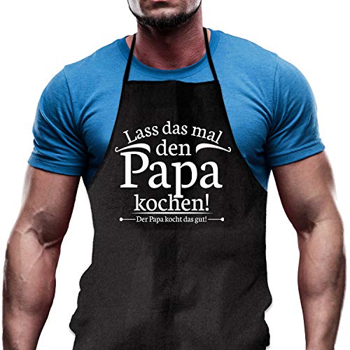 Shirtoo Kochschürze Lass das mal den Papa Kochen - Lustiges Geschenk für Väter und Hobbyköche zum Geburtstag oder zu Weihnachten von Shirtoo