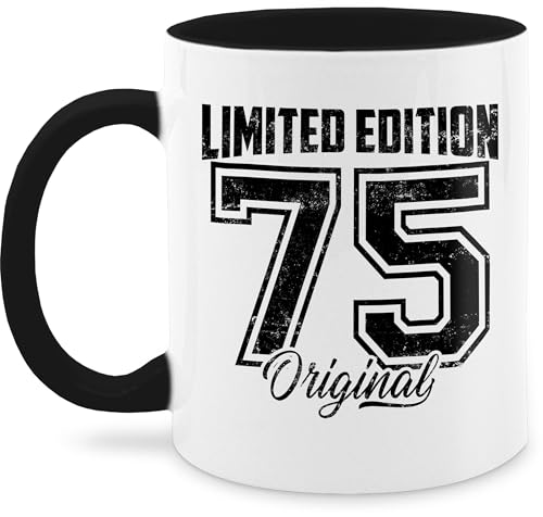 Tasse Tassen 325ml - 50. Geburtstag - Limited Edition 1975 Original Schwarz Vintage Fünfzigster - 325 ml - Schwarz - geschenk 50 jahre frau geburtstags-tasse 50.geburtstag 1974 mug von Shirtracer