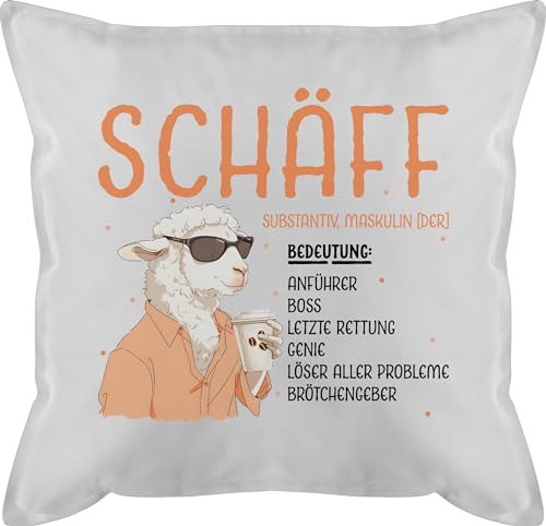 Shirtracer Kissen 50x50 - Beruf Deko Job - Schäff - Geschenk Chef Leiter Vorgesetzter Anführer Lustig Witzig Weihnachten - 50 x 50 cm - Weiß - mit witziges von Shirtracer