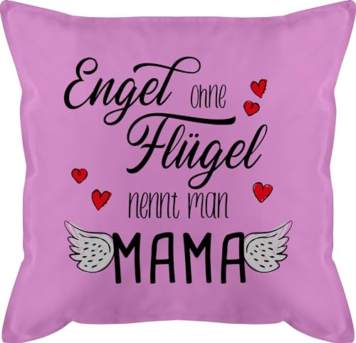 Kissen 50x50 - Engel ohne Flügel nennt Man Mama - 50 x 50 cm - Pink - Geschenk Mutter Geschenke für mütter mamatags Mothers Day Mum Mommy Muttertag 2024 Mother Mama's besten Mamas von Shirtracer