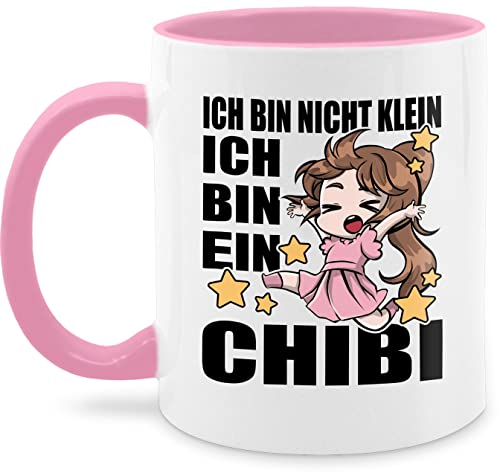 Tasse Tassen 325ml - Anime Merch Manga - ich bin nicht klein ich bin ein Chibi - schwarz - 325 ml - Rosa - geschenke für fans mug fuer wärmende milchkaffee grosse von Shirtracer