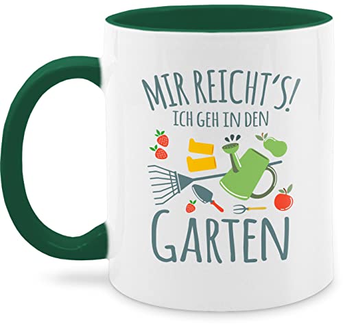 Tasse Tassen 325ml - Deko Hobby Geschenk - Mir reicht's ich geh in den Garten - 325 ml - Petrolgrün - kaffeebecher geschenke für gärtnerinnen gärtner nur noch eine pflanze mug kaffeetasse von Shirtracer