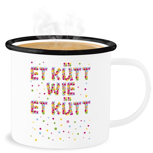 Emaille Becher Blechbecher - Karneval & Fasching - Tassen - Et kütt wie et kütt Konfetti I Köln I Kölsches Grundgesetz I Echte Kölner - 300 ml - Weiß Schwarz - fasching- koeln tasse carnevale Emaille Becher Blechbecher - Karneval & Fasching - Tassen - Et kütt wie et kütt Konfetti I Köln I Kölsches Grundgesetz I Echte Kölner - 300 ml - Weiß Schwarz - fasching- koeln tasse carnevale von Shirtracer