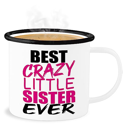 Emaille Becher Blechbecher - Tassen - Best Crazy Little Sister I Kleine Schwester Geschenk - 300 ml - Weiß Schwarz - lil sis verrückte tasse schwesterherz schwestern blech 2023 für 2024 Emaille Becher Blechbecher - Tassen - Best Crazy Little Sister I Kleine Schwester Geschenk - 300 ml - Weiß Schwarz - lil sis verrückte tasse schwesterherz schwestern blech 2023 für 2024 von Shirtracer