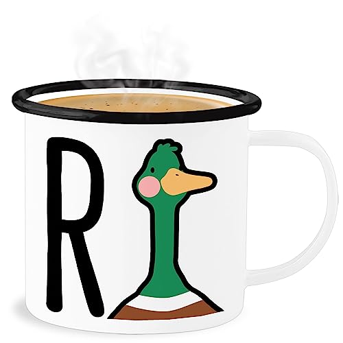 Emaille Becher Blechbecher - Tassen - R Ente I Rente Geschenk Rentner I Rentnerin I Ruhestand Geschenk - 300 ml - Weiß Schwarz - retirement duck tasse zum renteneintritt enten rentenbeginn r-ente Emaille Becher Blechbecher - Tassen - R Ente I Rente Geschenk Rentner I Rentnerin I Ruhestand Geschenk - 300 ml - Weiß Schwarz - retirement duck tasse zum renteneintritt enten rentenbeginn r-ente von Shirtracer