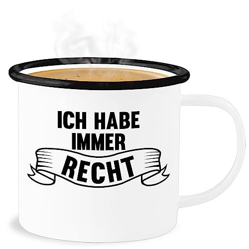 Emaille Becher Blechbecher - Statement Sprüche - Ich habe immer recht - 300 ml - Weiß Schwarz - sarkasmus hab tasse spruch spruechen sprüche, sprueche mit sprüchen stoffbeutel lustige Emaille Becher Blechbecher - Statement Sprüche - Ich habe immer recht - 300 ml - Weiß Schwarz - sarkasmus hab tasse spruch spruechen sprüche, sprueche mit sprüchen stoffbeutel lustige von Shirtracer