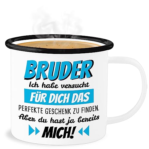 Emaille Becher Blechbecher - Tassen - Bruder Ich habe versucht für dich das Geschenk zu finden I Bruder Geschenk Brüder - 300 ml - Weiß Schwarz - geschwister geschenke geburtstag tasse brother Emaille Becher Blechbecher - Tassen - Bruder Ich habe versucht für dich das Geschenk zu finden I Bruder Geschenk Brüder - 300 ml - Weiß Schwarz - geschwister geschenke geburtstag tasse brother von Shirtracer