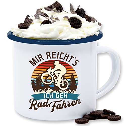 Emaille Tasse Blechtasse - Radsport Tassen - Mir reicht's ich geh Rad fahren - Mountainbike Geschenk Fahrrad - 300 ml - Weiß Blau - rennrad räder vintage radel fahrradfahrer geschenke fahr Emaille Tasse Blechtasse - Radsport Tassen - Mir reicht's ich geh Rad fahren - Mountainbike Geschenk Fahrrad - 300 ml - Weiß Blau - rennrad räder vintage radel fahrradfahrer geschenke fahr von Shirtracer