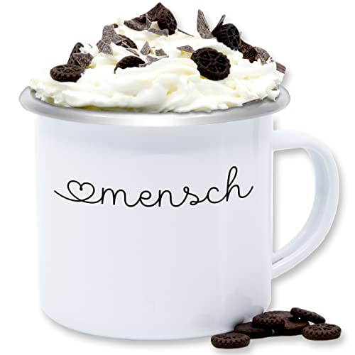 Emaille Tasse Blechtasse - Valentinstag & - Herzensmensch Geschenk - Freundin Freund Seelenverwandte Ostergeschenk für verliebte Perfekte Geschenke beste Partner Partnerin Lieblingsmensch - 300 ml von Shirtracer