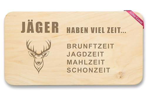Frühstücksbrettchen Holz Natur - Frühstücksbrett - Brotzeitbrett Jäger haben viel Zeit I Jagen Geschenk Geburtstag I Jagd Geschenk Jausenbrett zur Jägerprüfung Weihnachtsgeschenke für Jäger Frühstücksbrettchen Holz Natur - Frühstücksbrett - Brotzeitbrett Jäger haben viel Zeit I Jagen Geschenk Geburtstag I Jagd Geschenk Jausenbrett zur Jägerprüfung Weihnachtsgeschenke für Jäger von Shirtracer