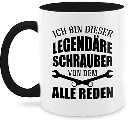 Tasse Tassen 325ml - Job & Beruf Geschenk - Ich bin dieser legendäre Schrauber von dem alle reden - 325 ml - Schwarz - auto schrauben kaffeebecher nur noch eine pflanze kaffeetassen wärmende von Shirtracer