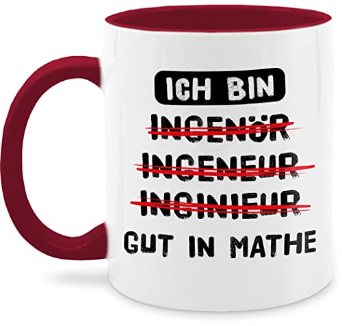 Tasse Tassen 325ml - Job & Beruf - Ich bin gut in Mathe I Ingenieur Geschenk Mathematiker - 325 ml - Bordeauxrot - ingenieure teetasse für ein mugs maschinenbau büro kaffeetassen diplomingenieur von Shirtracer