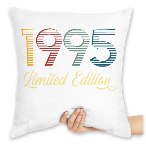 Kissen 40x40 Zierkissen - 30. Geburtstag - Limited Edition 1995 Dreißigster - 40 x 40 cm - Weiß - Frau 30 30th Birthday 1993 30.Geburtstag 1992 (30) Geburtstagsgeschenk 30ten Thirty dreissig 30er von Shirtracer
