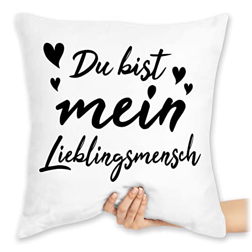 Kissen 40x40 Zierkissen - Valentinstag Ideen - Du bist Mein Lieblingsmensch - Partner Geschenke Lieblingsmensch Geschenk Ich Liebe Dich Jahrestag Paare Pärchen Männer Frauen Freund Freundin - 40 x von Shirtracer