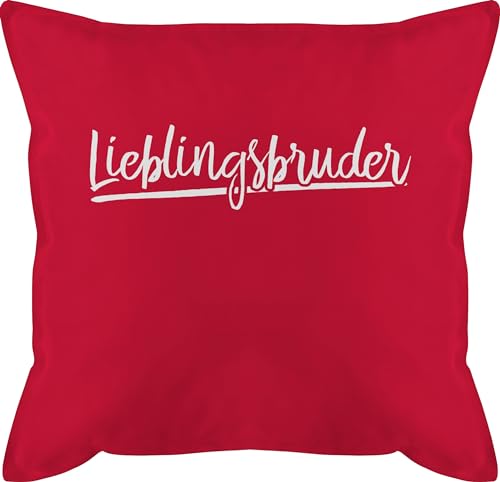 Kissen 50x50 - Bruder - Lieblingsbruder - 50 x 50 cm - Rot - Geschwister Geschenke brüder lieblingsbrüder Geschenk für Brother bruderherz Bester brüderchen mit Druck brüdern von Shirtracer