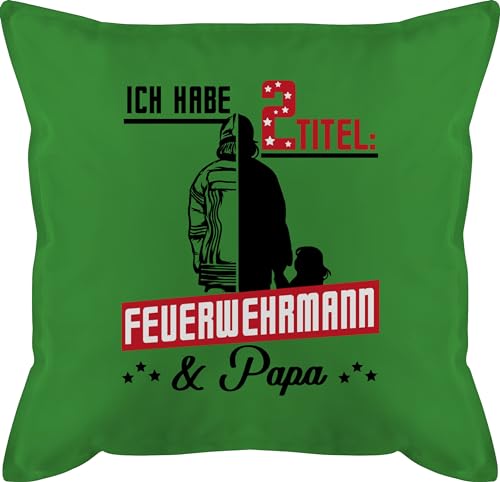 Kissen 50x50 - Geschenk zum Vatertag - 2 Titel: Feuerwehrmann & Papa - schwarz/rot - 50 x 50 cm - Grün - vatertagsgeschenk herrentag feuerwehr kissen. geschenke für papas herrentagsgeschenk und Kissen 50x50 - Geschenk zum Vatertag - 2 Titel: Feuerwehrmann & Papa - schwarz/rot - 50 x 50 cm - Grün - vatertagsgeschenk herrentag feuerwehr kissen. geschenke für papas herrentagsgeschenk und von Shirtracer
