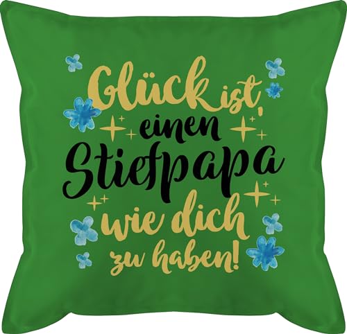 Kissen 50x50 - Geschenk zum Vatertag - Glück ist, einen Stiefpapa wie Dich zu haben I Bonuspapa - 50 x 50 cm - Grün - Bonus Papa Vatertagsgeschenk Herrentag Stiefvater mit füllung für Kissen 50x50 - Geschenk zum Vatertag - Glück ist, einen Stiefpapa wie Dich zu haben I Bonuspapa - 50 x 50 cm - Grün - Bonus Papa Vatertagsgeschenk Herrentag Stiefvater mit füllung für von Shirtracer