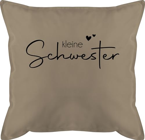 Kissen 50x50 - Kleine Schwester - Little Sister - 50 x 50 cm - Beige - Geschenk 2023 Schwestern Geschenke für 2024 sis von Shirtracer