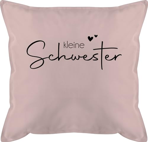 Kissen 50x50 - Kleine Schwester - Little Sister - 50 x 50 cm - Hellrosa - Geschenk 2024 2023 Schwestern Geschenke für von Shirtracer