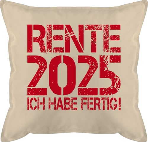 Shirtracer Kissen 50x50 - Rentner - Rente 2025 Ich Habe fertig I Rente Geschenk Ruhestand - 50 x 50 cm - Beige Natur - renteneintritt rentnerkissen Retirement Renter männerkissen Geschenke zur Shirtracer Kissen 50x50 - Rentner - Rente 2025 Ich Habe fertig I Rente Geschenk Ruhestand - 50 x 50 cm - Beige Natur - renteneintritt rentnerkissen Retirement Renter männerkissen Geschenke zur von Shirtracer