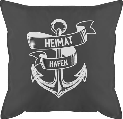 Kissen 50x50 - Statement - Heimathafen - Anker Ankerplatz - 50 x 50 cm - Grau - maritimer Kissenbezug Statement-Kissen Statements maritim männerkissen Maritime kopfkissen schwarz sprüche mit Kissen 50x50 - Statement - Heimathafen - Anker Ankerplatz - 50 x 50 cm - Grau - maritimer Kissenbezug Statement-Kissen Statements maritim männerkissen Maritime kopfkissen schwarz sprüche mit von Shirtracer