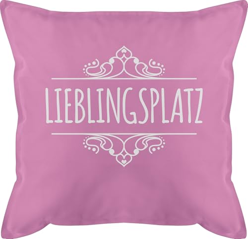 Kissen 50x50 - Statement - Lieblingsplatz mit Ornament - weiß - 50 x 50 cm - Pink - Outdoor Statement-Kissen Statements schmusekissen Spruch kopfkissen schwarz sprüche sofakissen Schriftzug bezug Kissen 50x50 - Statement - Lieblingsplatz mit Ornament - weiß - 50 x 50 cm - Pink - Outdoor Statement-Kissen Statements schmusekissen Spruch kopfkissen schwarz sprüche sofakissen Schriftzug bezug von Shirtracer