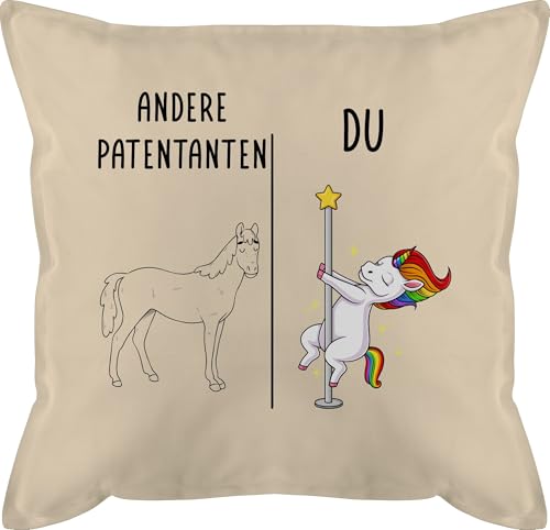 Kissen 50x50 - Taufpatin - Andere Patentanten Du Dabbing Einhorn Patentante Geschenk Weihnachten - 50 x 50 cm - Beige Natur - Beste Patin godi godi/Patentante pateneltern mit Kissen 50x50 - Taufpatin - Andere Patentanten Du Dabbing Einhorn Patentante Geschenk Weihnachten - 50 x 50 cm - Beige Natur - Beste Patin godi godi/Patentante pateneltern mit von Shirtracer