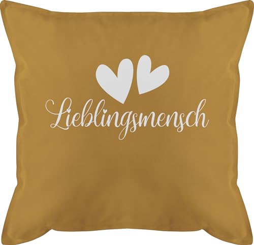 Shirtracer Kissen 50x50 - Valentinstag Partner Ideen - Lieblingsmensch - 50 x 50 cm - Gelb - für Freundin sofakissen valentinsgeschenk valentinstagsgeschenke herzensmensch zierkissen partnerkisen von Shirtracer